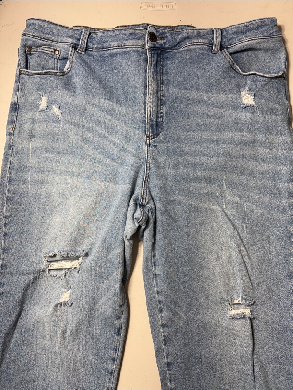 Universal Standard Distressed Light Wash Jeans